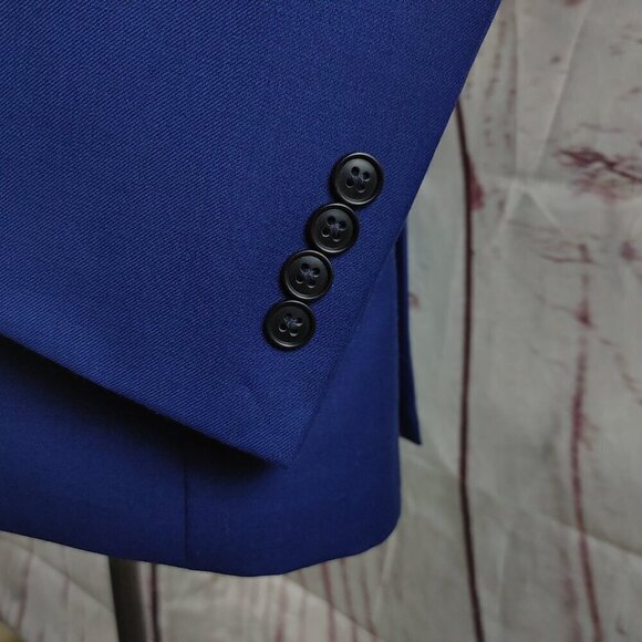 Jos A Bank 1905 The New Tradition Custom Made 41L Wool 2 Button Blue Suit Blazer - Picture 4 of 13